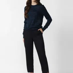 Van Heusen Navy Textured Sweater image 4