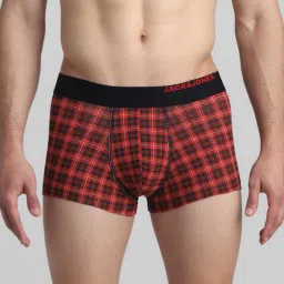 Jack & Jones Jet Black Regular Fit Checks Trunks image 1