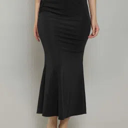 N-Gal Maroon & Black Plain Saree Shapewear - Pack Of 2 image 4