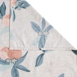 HOSTA HOMES Grey & Blue Cotton 280 TC Single Bedsheet with 1 Pillow cover image 4