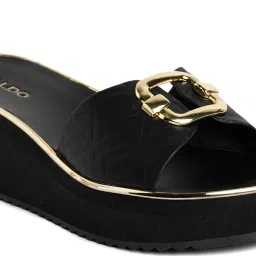 Aldo Women's Black Casual Wedges image 4
