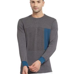 Kalt Grey Regular Fit Colour Block SweatShirt-picture-38