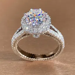 Peora American Diamond Studded Silver-Plated Finger Ring image 1