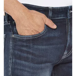 EVERBLUE Blue Tapered slim Fit Midrise Stretchable Jeans image 3