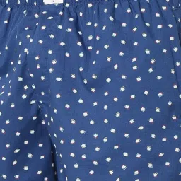 UnderJeans by Spykar Blue Printed Boxer Shorts image 4