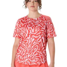 Asics Women's Coral Reef & Light Ube Road All Over Print Ss Top image 1