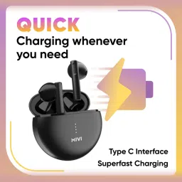 Mivi DuoPods A350 True Wireless in Ear Earbuds Fast Charging with Mic & 50hrs Playtime (Black) image 4