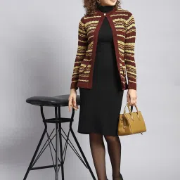 Monte Carlo Brown & Yellow Striped Sweaters image 4