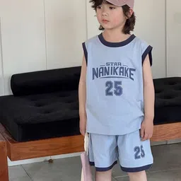 LULU & SKY Unisex Kids Printed T-shirt with Shorts image 4