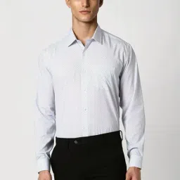 Van Heusen White Regular Fit Printed Shirt-picture-28