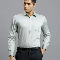 Reid & Taylor Green Cotton Regular fit Solid Shirt image 1