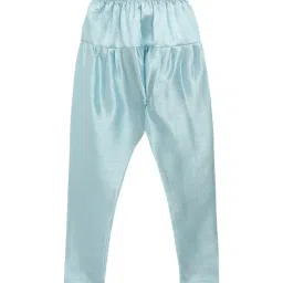 Ahalyaa Kids Brown & Blue Printed Kurta with Churidars image 4