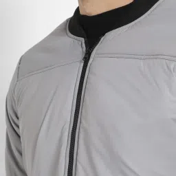 Campus Sutra Light Grey Regular Fit Jacket image 4