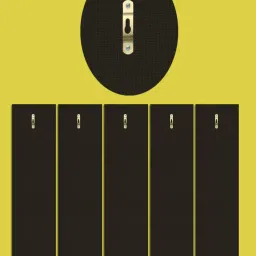 999Store Printed Blue MDF 5 Panels Wall Art image 4