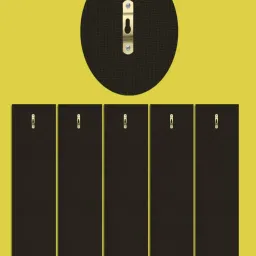 999Store Printed Red MDF 5 Panels Wall Art image 4