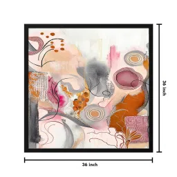 999Store Printed Pink Canvas Wall Art image 4