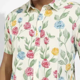 Campus Sutra Multicolored Regular Fit Floral Print Shirt image 4