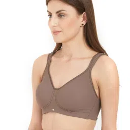 Soie Brown Non Wired Padded Minimizer Bra image 3