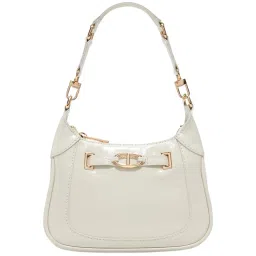 Aldo White Solid Medium Hobo Shoulder Handbag image 1