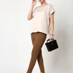 Office & You Mustard Slim Fit Mid Rise Pants image 4