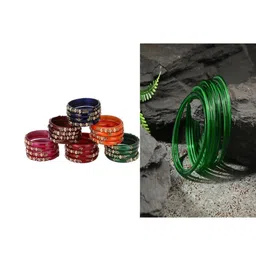 SOMIL Women Pack of 2 Sets Glass Bangles-image-24