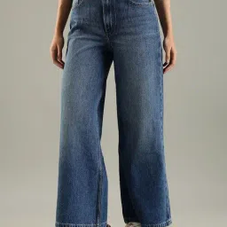 Tommy Hilfiger Blue Cotton Wide Leg Fit Jeans-picture-20