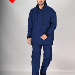 Lux Venus Navy & Blue Reversible Raincoat Set image 1