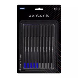 pentonic Pentonic0.7 mm Blue & Black Ink Ball Pen for Student & Professional (Pack of 10 Pcs)-picture-28