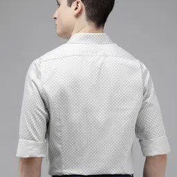 Van Heusen Men Pure Cotton Slim Fit Opaque Printed Formal Shirt image 5