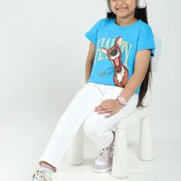 Monte Carlo Girls Blue Printed Regular Fit T-Shirt-image-27
