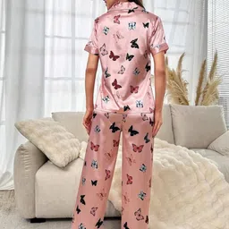 NIJANAND TEXTILE Graphic Printed Night suit image 3