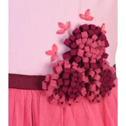 A Little Fable Kids Pink Applique Dress image 3