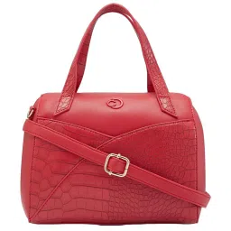 Caprese Cabo Red Faux Leather Textured Handbag image 1