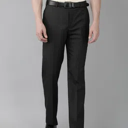 Park Avenue Men Checked Formal Trousers-picture-22