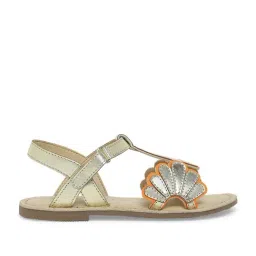 Aria Nica Kids DANCE Gold & Orange Casual Sandals-image-88