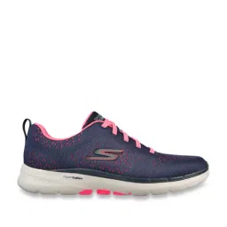 Skechers Women's GO WALK 6 - ADORA Navy Hot Pink Walking Shoes-image-49