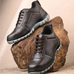 MENGLER Men Leather Sneakers-picture-30