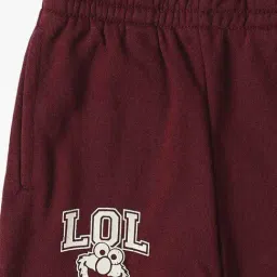 GAP Boys Maroon Blended Printed Joggers image 3