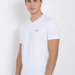 Crocodile White Cotton Regular Fit T-Shirt image 3