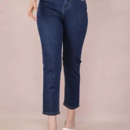 Crimsoune Club Navy Cotton Mid Rise Jeans-image-13