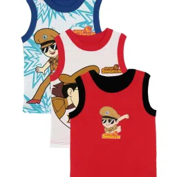 Bodycare Multicolor Cotton Printed Vest (Pack of 3) image 1