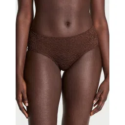 victoria's secret intimates Victoria's Secret Lacie Lace-Up Bow Cheeky Panty Brown image 1