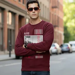 R.Code by The Roadster Life Co. Men Printed Sweatshirt image 5