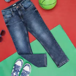 Pantaloons Junior Blue Cotton Regular Fit Jeans-picture-15
