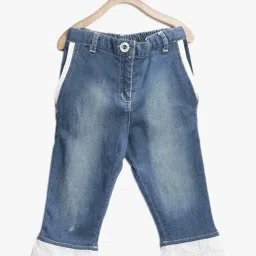 StyleStone Kids Blue Light Wash Capri image 1