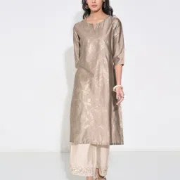 Rangmanch By Pantaloons Beige Regular Fit Printed Kurta-picture-29