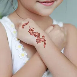 VOORKOMS Graceful Hand Mehndi Stencil Design Stickers with a Balanced Aesthetic image 3