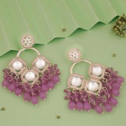 Anouk Diamond Shaped Jhumkas Earrings-picture-36