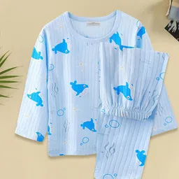 FOREVER FRIDAY Boys Conversational Printed T-shirt With Pyjamas-picture-21