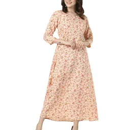 Zuvino Floral Print Maternity A-Line Midi Dress image 5